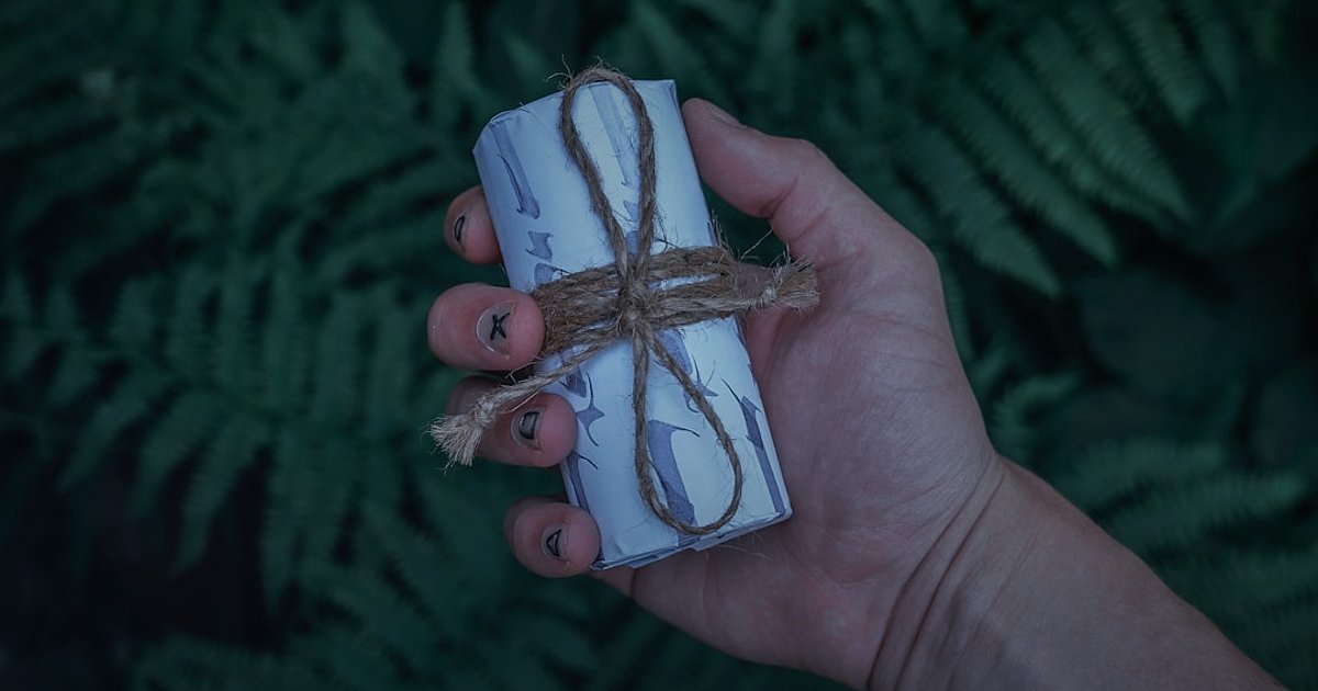 Takı ve Aksesuarda Kargo, Paketleme ve Teslimat: 2026'da Zirveye Çıkın! - hands holding a small jewelry box made from recycled paper, surrounded by green leaves